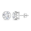 Thumbnail Image 3 of Round-Cut Diamond Bezel-Look Solitaire Stud Earrings 1 ct tw 14K White Gold (I/I2)
