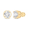 Thumbnail Image 1 of Round-Cut Diamond Bezel-Look Solitaire Stud Earrings 1 ct tw 14K Yellow Gold (I/I2)