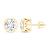 Thumbnail Image 3 of Round-Cut Diamond Bezel-Look Solitaire Stud Earrings 1 ct tw 14K Yellow Gold (I/I2)