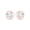 Thumbnail Image 2 of Round-Cut Diamond Bezel-Look Solitaire Stud Earrings 1 ct tw 14K Rose Gold (I/I2)