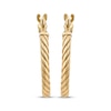 Thumbnail Image 2 of Hollow Oval Twist Hoop Earrings 18mm 14K Yellow Gold
