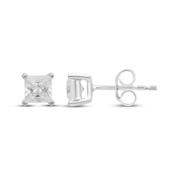 KAY Lab-Grown Diamonds Princess-Cut Solitaire Stud Earrings 1/3 ct tw 10K White Gold (I/SI2)