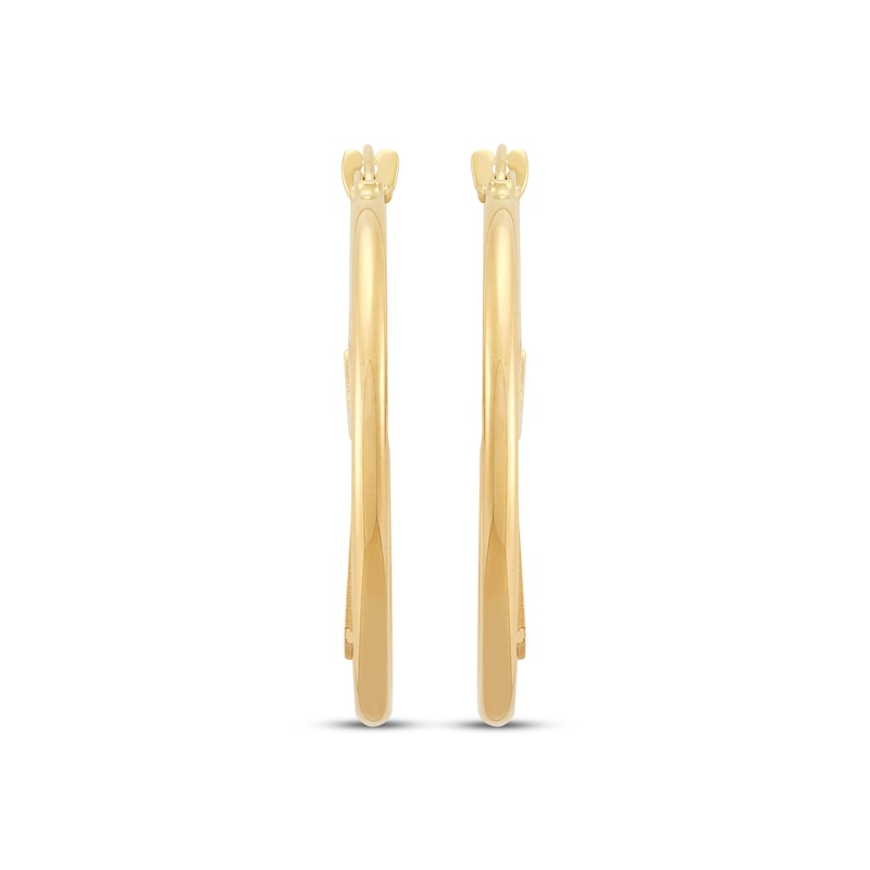 Main Image 2 of Love Hoop Earrings 10K Yellow Gold