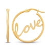 Thumbnail Image 3 of Love Hoop Earrings 10K Yellow Gold