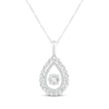 Thumbnail Image 1 of Unstoppable Love Lab-Grown Diamond Teardrop Necklace 1-1/2 ct tw 10K White Gold 18"