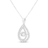 Thumbnail Image 2 of Unstoppable Love Lab-Grown Diamond Teardrop Necklace 1-1/2 ct tw 10K White Gold 18"