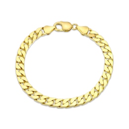 Miami Cuban Curb Chain Bracelet 6.5mm Solid 10K Yellow Gold 8.5"