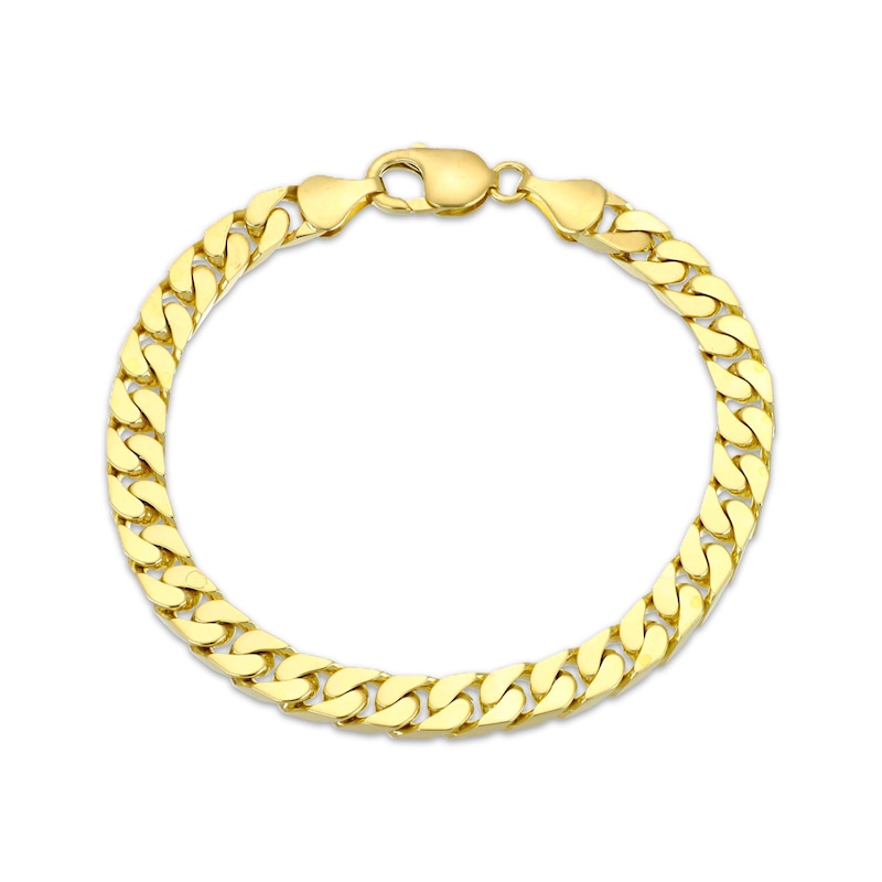 Main Image 1 of Miami Cuban Curb Chain Bracelet 6.5mm Solid 10K Yellow Gold 8.5&quot;