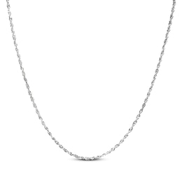 Singapore Chain Necklace 2.5mm Solid 14K White Gold 20"