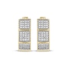 Thumbnail Image 2 of Men's Diamond Octagon Huggie Hoop Earrings 1/3 ct tw 10K Yellow Gold