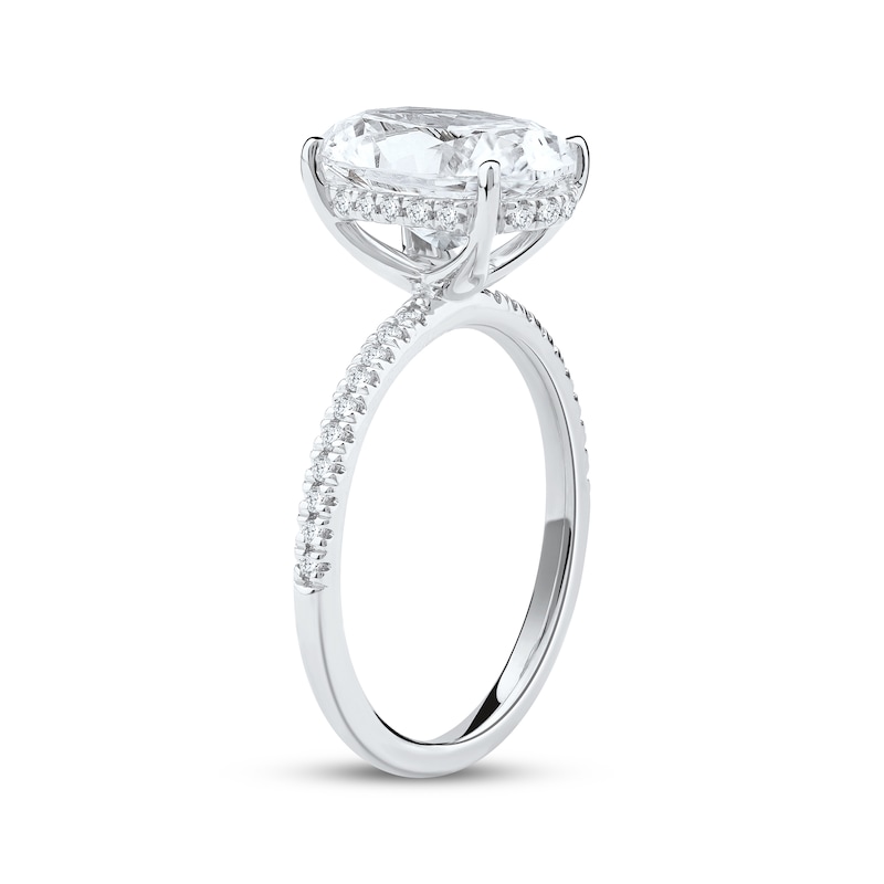 Main Image 2 of Now + Forever Lab-Grown Diamonds Oval-Cut Engagement Ring 4-1/4 ct tw 14K White Gold