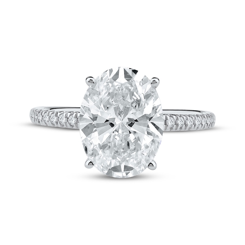 Main Image 3 of Now + Forever Lab-Grown Diamonds Oval-Cut Engagement Ring 4-1/4 ct tw 14K White Gold