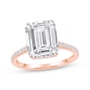 Thumbnail Image 1 of Now + Forever Lab-Grown Diamonds Emerald-Cut Engagement Ring 4-1/3 ct tw 14K Rose Gold
