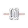Thumbnail Image 3 of Now + Forever Lab-Grown Diamonds Emerald-Cut Engagement Ring 4-1/3 ct tw 14K Rose Gold