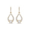 Thumbnail Image 2 of Milestones Diamond Teardrop Dangle Earrings 1/4 ct tw 10K Yellow Gold