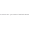 Thumbnail Image 4 of Pear-Shaped Lab-Created Emerald & White Lab-Created Sapphire Y-Drop Necklace Sterling Silver 18&quot;