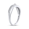 Thumbnail Image 2 of Diamond Three-Row Crossover Ring 1/4 ct tw 10K White Gold