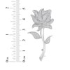 Thumbnail Image 3 of Men's Diamond Rose Brooch 1 ct tw Sterling Silver