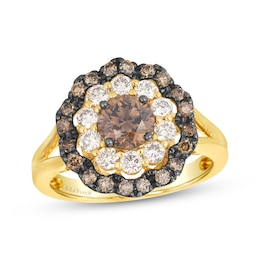 Le Vian Vault Chocolate Ombré Diamond Ring 1-3/4 ct tw 14K Honey Gold