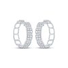 Thumbnail Image 2 of Multi-Diamond Cushion Link Hoop Earrings 1 ct tw 10W White Gold
