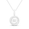 Thumbnail Image 1 of Unstoppable Love Diamond Knot Necklace 1/2 ct tw 10K White Gold 19&quot;