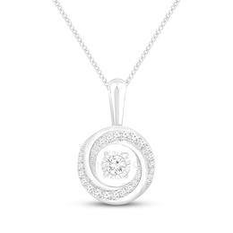 Unstoppable Love Diamond Knot Necklace 1/2 ct tw 10K White Gold 19"
