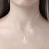 Thumbnail Image 2 of Unstoppable Love Diamond Knot Necklace 1/2 ct tw 10K White Gold 19&quot;
