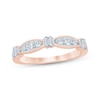 Thumbnail Image 1 of Now + Forever Baguette & Round-Cut Diamond Anniversary Ring 3/8 ct tw 10K Rose Gold