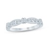 Thumbnail Image 1 of Now + Forever Baguette & Round-Cut Diamond Anniversary Ring 3/8 ct tw 10K White Gold