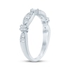 Thumbnail Image 2 of Now + Forever Baguette & Round-Cut Diamond Anniversary Ring 3/8 ct tw 10K White Gold