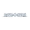 Thumbnail Image 3 of Now + Forever Baguette & Round-Cut Diamond Anniversary Ring 3/8 ct tw 10K White Gold