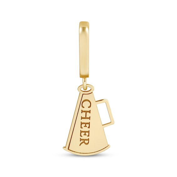 Charmed Memories "Cheer" Megaphone Charm 10K Yellow Gold