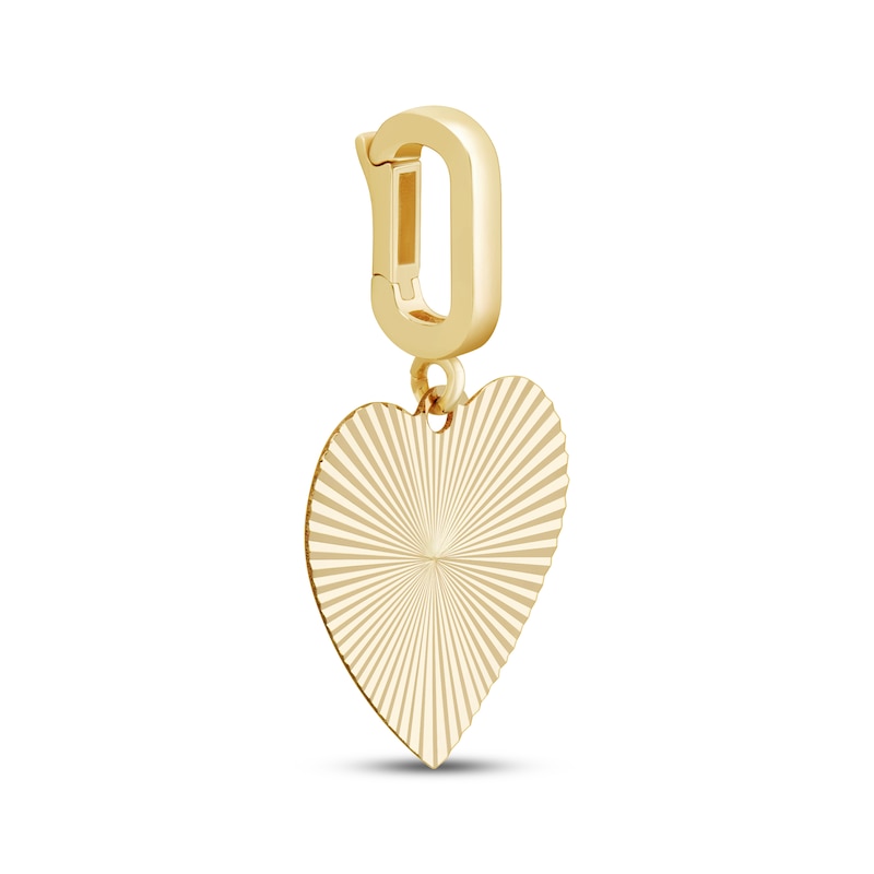 Main Image 2 of Charmed Memories Starburst Heart Charm 10K Yellow Gold