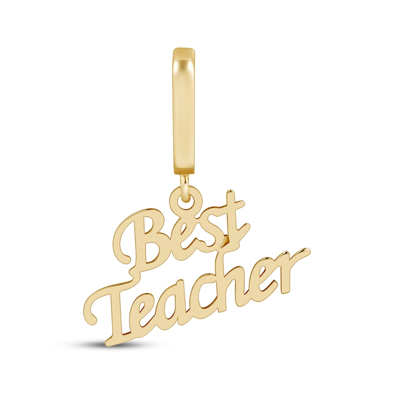Main Image 1 of Charmed Memories &quot;Best Teacher&quot; Charm 10K Yellow Gold