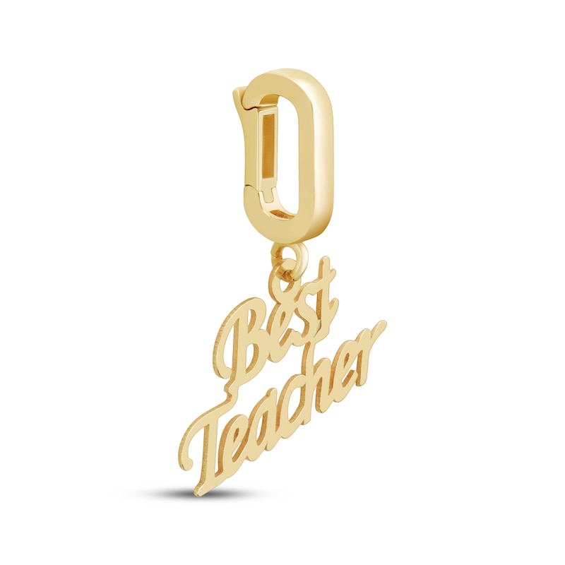 Main Image 2 of Charmed Memories &quot;Best Teacher&quot; Charm 10K Yellow Gold