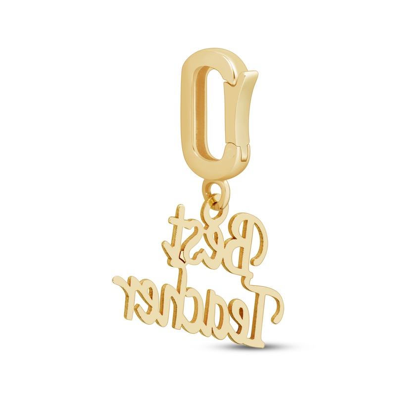 Main Image 3 of Charmed Memories &quot;Best Teacher&quot; Charm 10K Yellow Gold