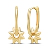 Thumbnail Image 1 of Charmed Memories Sun Dangle Hoop Earrings 10K Yellow Gold