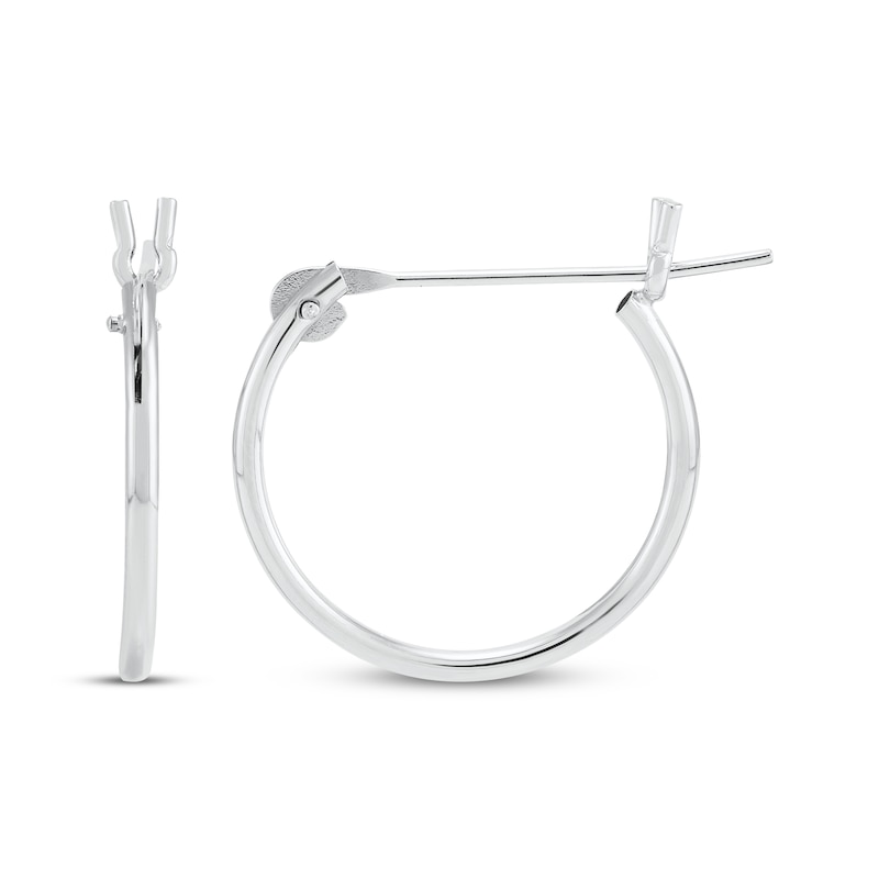 Main Image 3 of Hoop Earrings 14K White Gold 14mm
