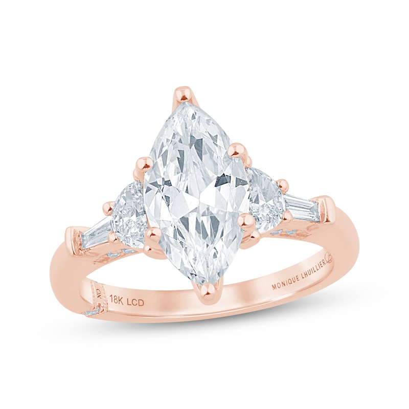 Main Image 1 of Monique Lhuillier Bliss Marquise-Cut Lab-Grown Diamond Engagement Ring 2-1/2 ct tw 18K Rose Gold
