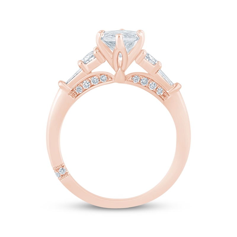 Main Image 3 of Monique Lhuillier Bliss Marquise-Cut Lab-Grown Diamond Engagement Ring 2-1/2 ct tw 18K Rose Gold