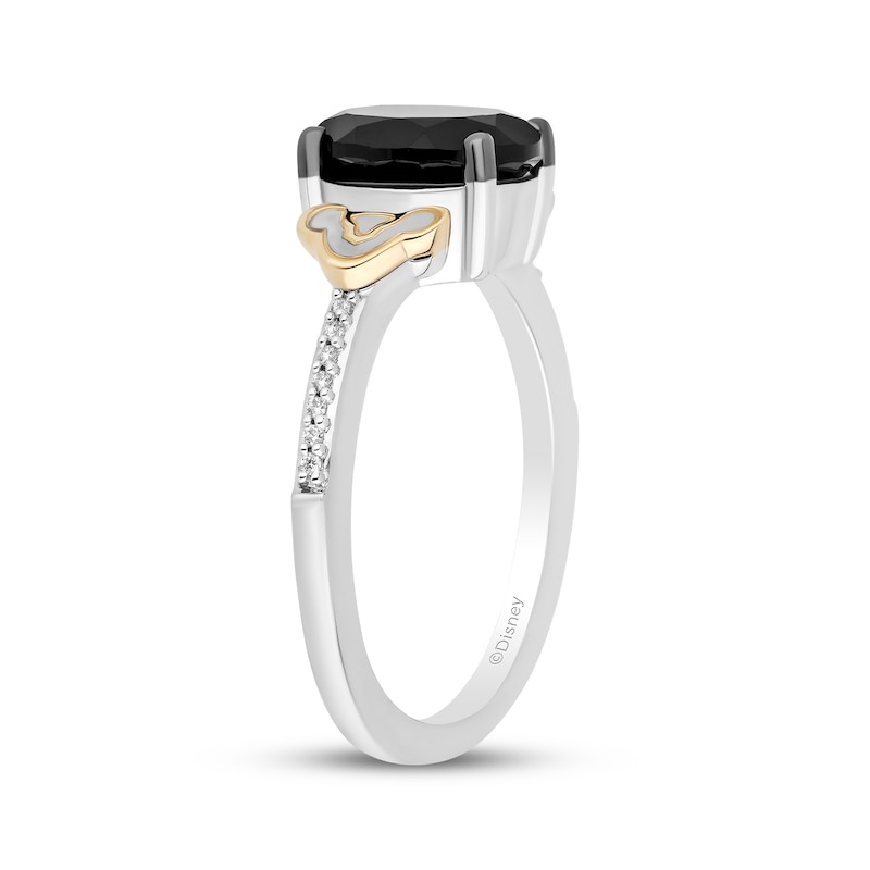 Main Image 2 of Disney Treasures The Lion King Oval-Cut Black Onyx & Diamond Accent Ring Sterling Silver & 10K Yellow Gold