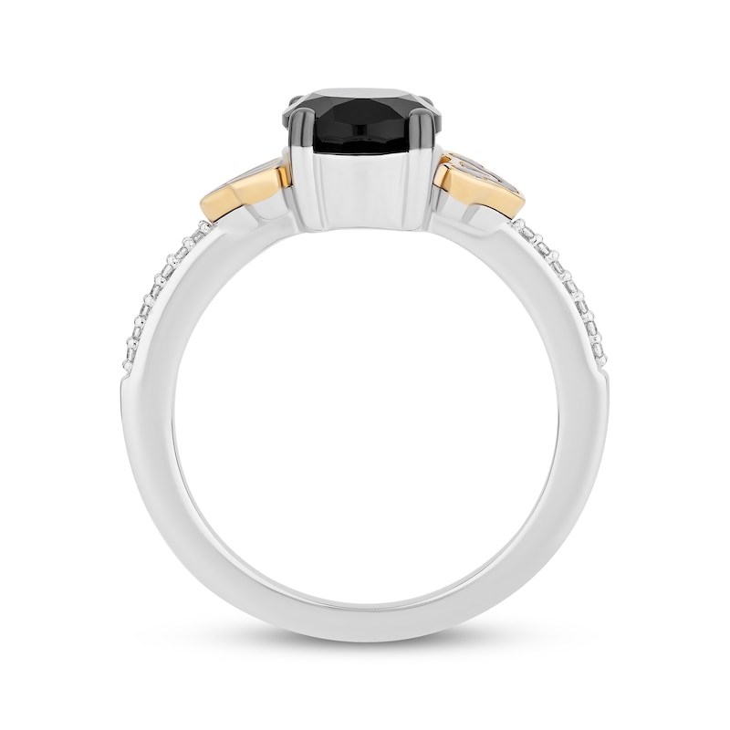 Main Image 3 of Disney Treasures The Lion King Oval-Cut Black Onyx & Diamond Accent Ring Sterling Silver & 10K Yellow Gold