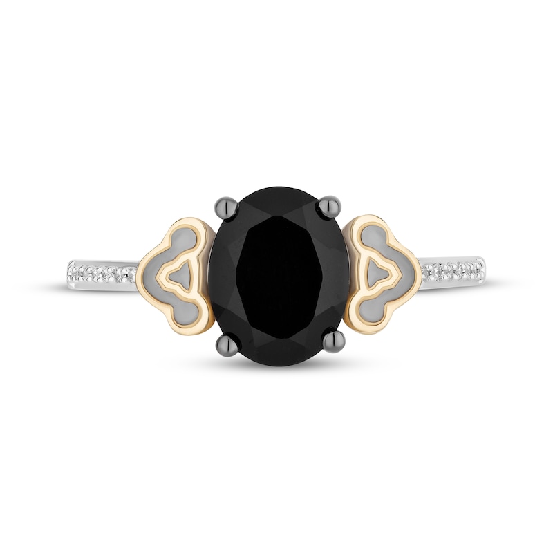 Main Image 4 of Disney Treasures The Lion King Oval-Cut Black Onyx & Diamond Accent Ring Sterling Silver & 10K Yellow Gold