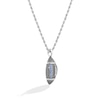 Thumbnail Image 2 of True Fans Los Angeles Chargers 1/20 CT. T.W. Diamond Vertical Football Necklace in Sterling Silver