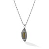 Thumbnail Image 3 of True Fans Los Angeles Chargers 1/20 CT. T.W. Diamond Vertical Football Necklace in Sterling Silver