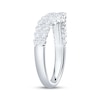 Thumbnail Image 2 of Now + Forever Diamond Three-Row Contour Anniversary Ring 1 ct tw 14K White Gold