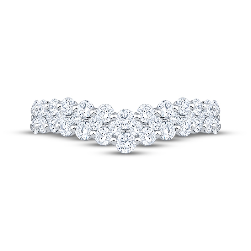 Main Image 3 of Now + Forever Diamond Three-Row Contour Anniversary Ring 1 ct tw 14K White Gold