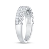 Thumbnail Image 2 of Now + Forever Diamond Scalloped Two-Row Anniversary Ring 3/8 ct tw 10K White Gold