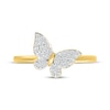 Thumbnail Image 4 of Diamond Tilted Butterfly Ring 1/5 ct tw 10K Yellow Gold