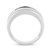 Thumbnail Image 3 of Now + Forever Men's Black & White Diamond Wedding Band 3/8 ct tw 10K White Gold